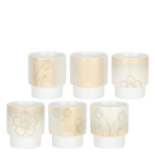 Thun Set 6 Caffeini in porcellana Pure Elegance