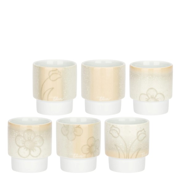 Thun Set 6 Caffeini in porcellana Pure Elegance