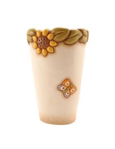 Thun - Vaso grande con girasole e farfalla
