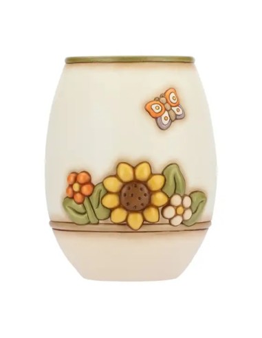 Thun - Vaso Country con fiori e farfalla grande