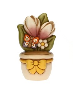 Thun - Vasetto grande con farfalla e fiori