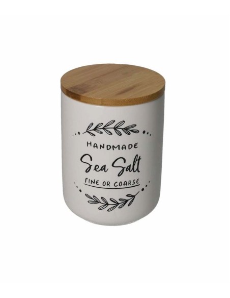 Brandani - Barattolo salt new bone bianco con tappo