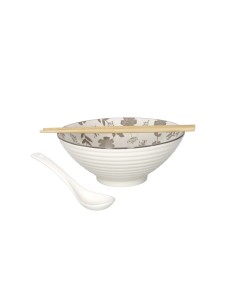 Brandani - Set 2 ciotole loto decorate con fiori