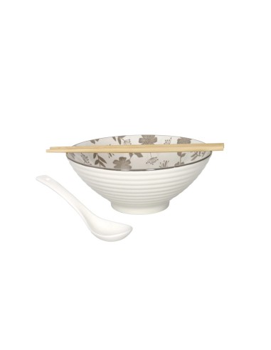 Brandani - Set 2 ciotole loto decorate con fiori