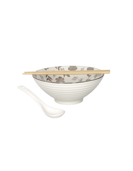 Brandani - Set 2 ciotole loto decorate con fiori