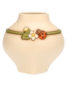 Thun - Vaso in ceramica con coccinella Country Bloom, medio