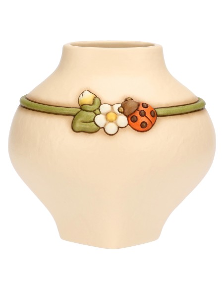 Thun - Vaso in ceramica con coccinella Country Bloom, medio