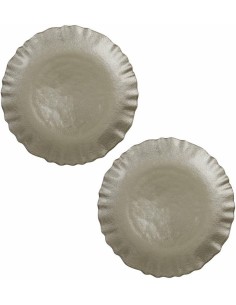 Brandani - Set 2 piattini Lurex Champagne