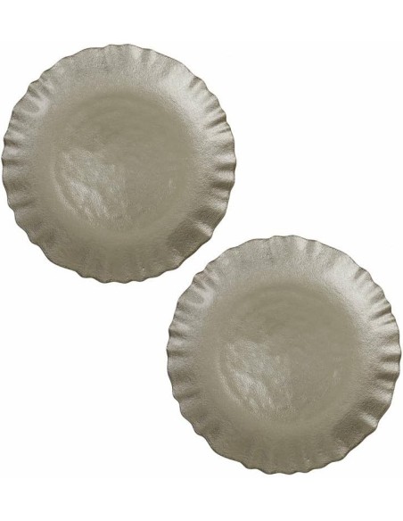 Brandani - Set 2 piattini Lurex Champagne