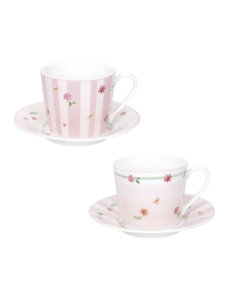 Brandani - Set 2 Pezzi Tazza Caffè  Polline Rosa