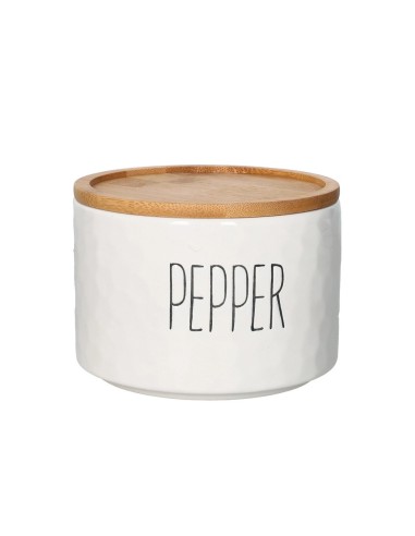 Brandani - Barattolo spezie new age c/tappo bamboo set 3 pz impilabili dolomite