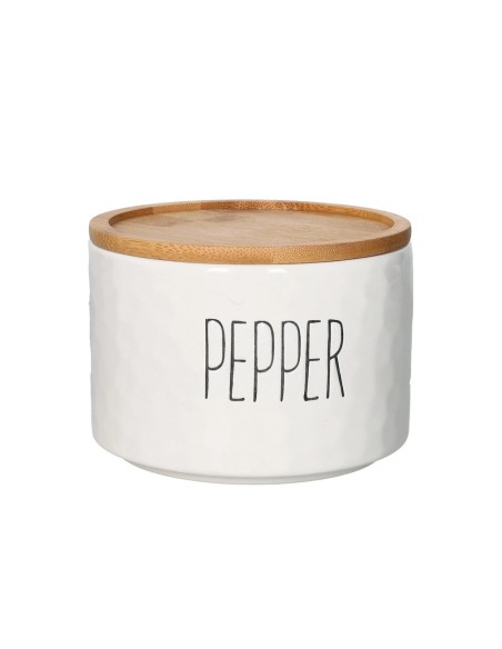 Brandani - Barattolo spezie new age c/tappo bamboo set 3 pz impilabili dolomite