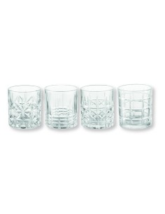 Brandani - Bicchiere blues decori assortiti. Set 4 pezzi vetro.