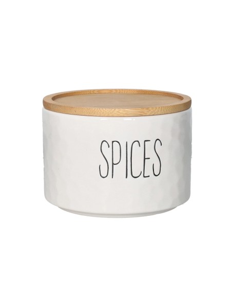 Brandani - Barattolo spezie new age c/tappo bamboo set 3 pz impilabili dolomite