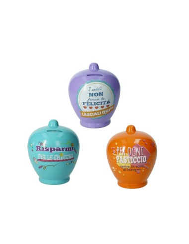 Brandani - Salvadanaio classico colori e frasi