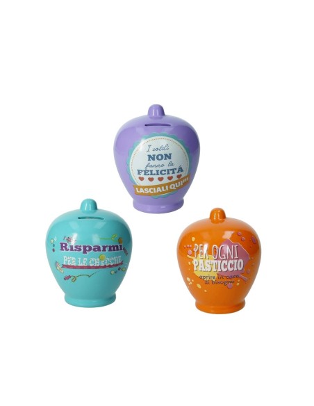 Brandani - Salvadanaio classico colori e frasi