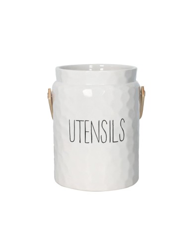 Brandani - Barattolo porta utensili new age dolomite c/manico bamboo