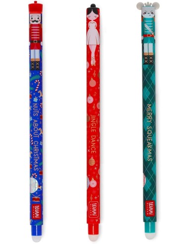 Legami - Set 3 penne cancellabili Natale