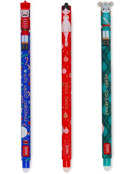 Legami - Set 3 penne cancellabili Natale