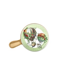 Brandani - Tagliere wonderland porcellana/bamboo con coltello formaggio inox