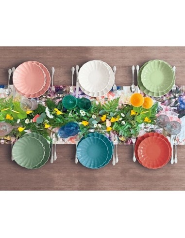 Brandani - Set 6 Piattini calipso avorio in stoneware