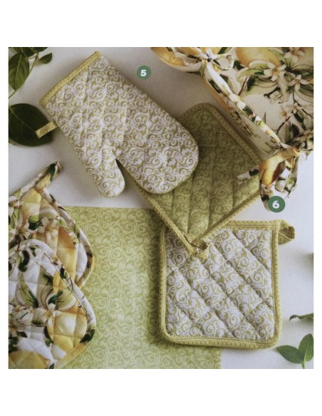 Brandani - Guanto da cucina verde/bianco