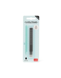 Legami - Set di 2 Refill per penna gel lovely friends - Inchiostro nero