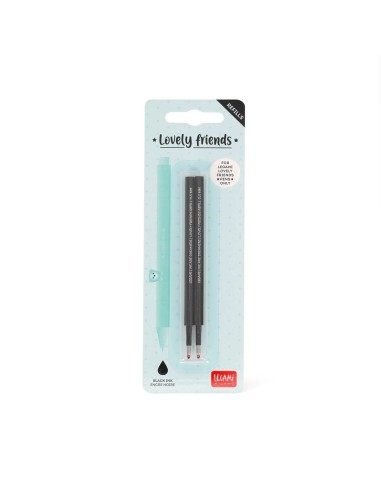 Legami - Set di 2 Refill per penna gel lovely friends - Inchiostro nero