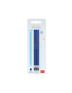Legami - Set di 3 refill per penna gel cancellabile - inchiostro blu