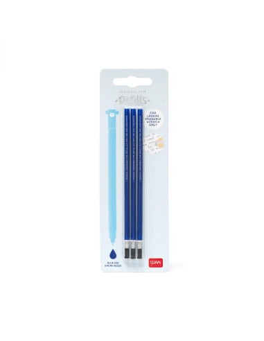 Legami - Set di 3 refill per penna gel cancellabile - inchiostro blu