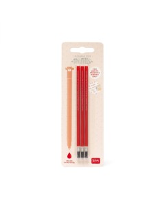 Legami - Set di 3 refill per penna gel cancellabile - inchiostro rossa