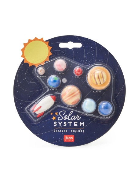 Legami - Set di 9 gomme - Sistema solare