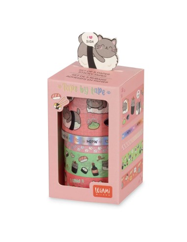Legami - Set di 5 nastri adesivi decorativi di carta Kitty