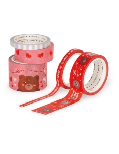 Legami - Set di 5 nastri adesivi decorativi di carta Teddy Bear