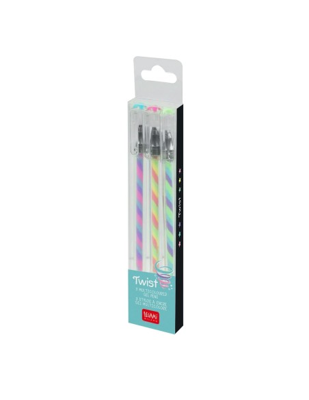 Legami - Set di 3 penne gel multicolore