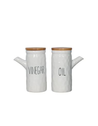 Brandani - Set olio e aceto New Age, con tappo in bamboo