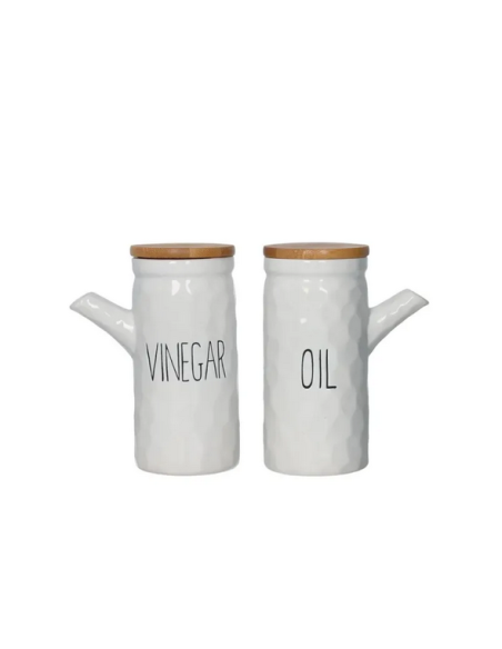 Brandani - Set olio e aceto New Age, con tappo in bamboo