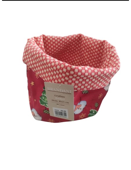 Brandani - Cestino porta pane rosso Natale